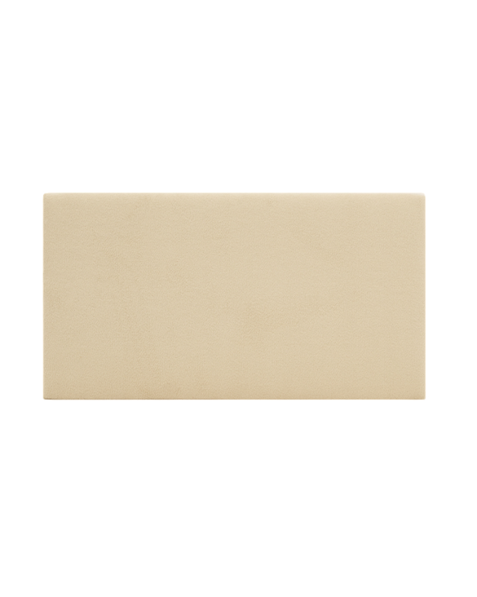 Deco wood Cabecero tapizado de algodón en color beige de 90x80cm