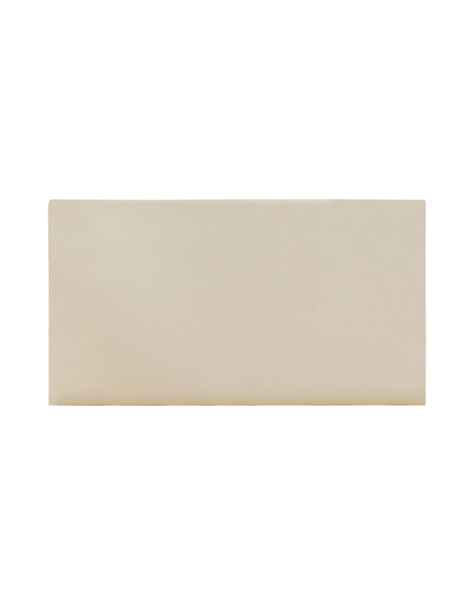 Deco wood Cabecero tapizado de algodón en color beige de 90x80cm