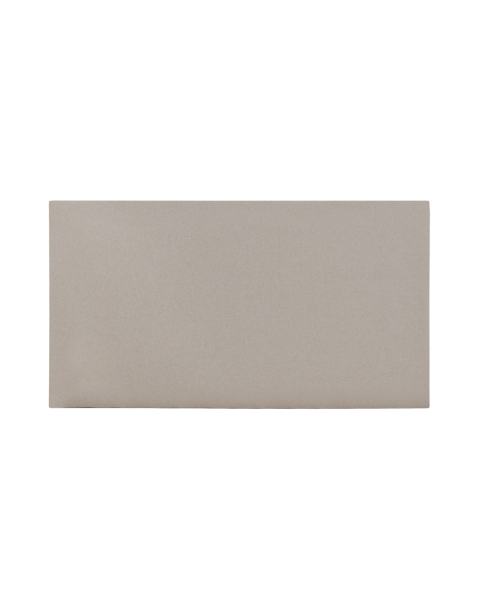 Deco wood Cabecero tapizado de algodón en color gris de 90x80cm