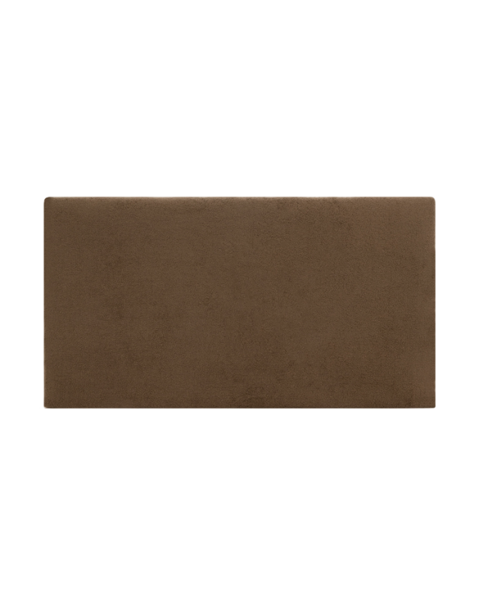 Deco wood Cabecero tapizado de algodón en color marrón de 90x80cm