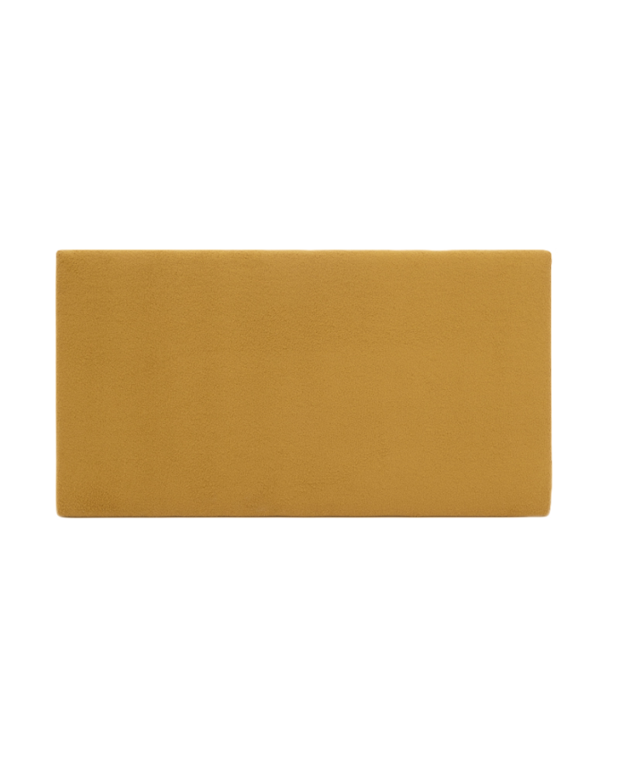 Deco Wood Cabecero Tapizado De Algodón En Color Mostaza De 90x80cm