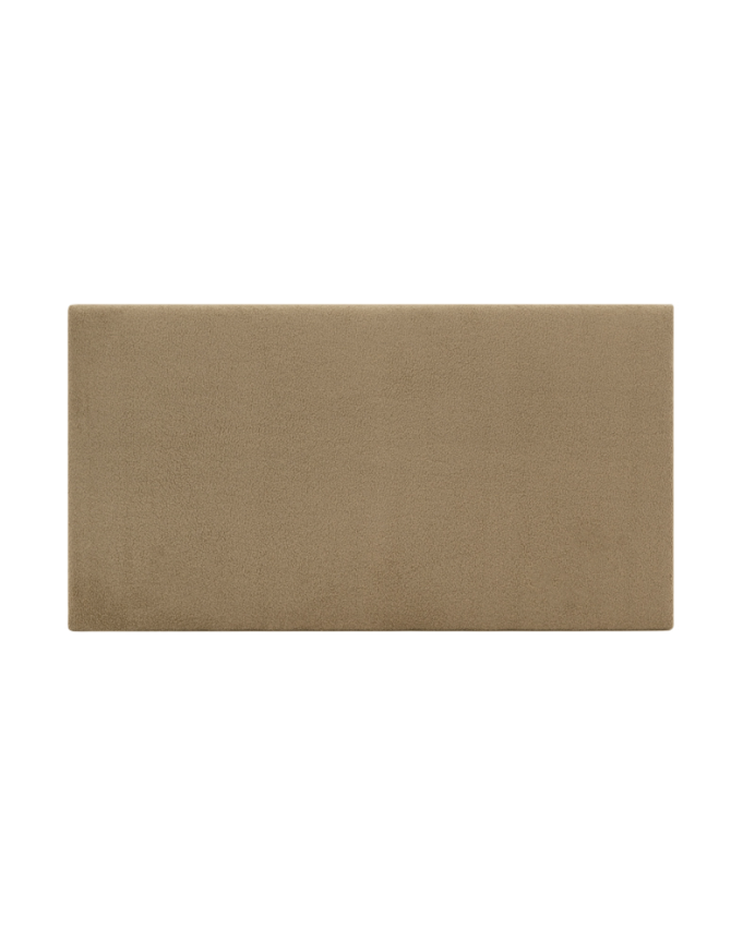 Deco wood Cabecero tapizado de algodón en color taupe de 90x80cm