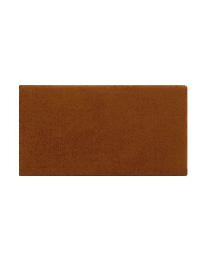 Deco wood Cabecero tapizado de algodón en color terracota de 90x80cm