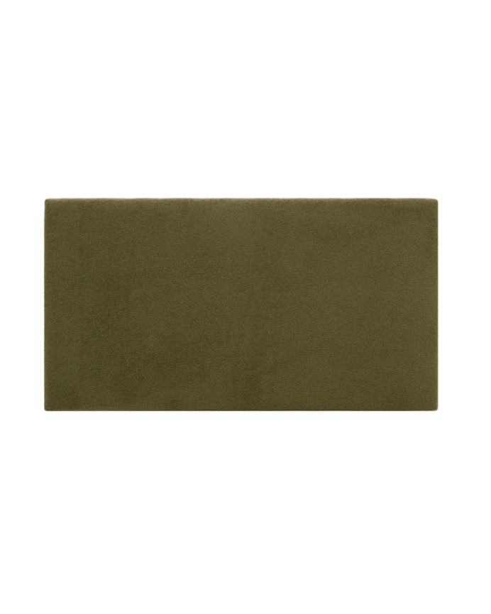 Deco Wood Cabecero Tapizado De Algodón En Color Verde De 90x80cm