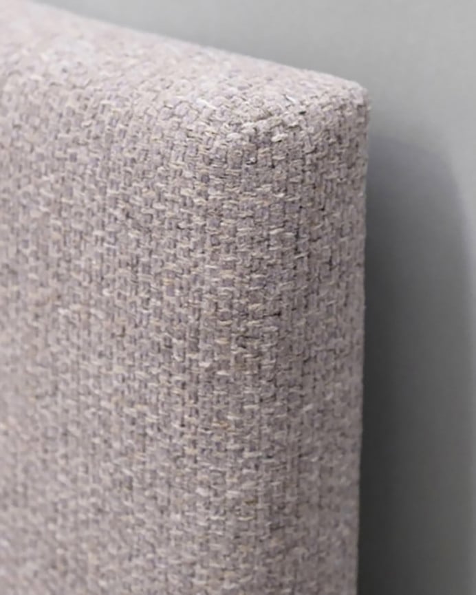 Deco Wood Cabecero Tapizado De Poliester Con Botones En Color Lavanda De 90x60cm