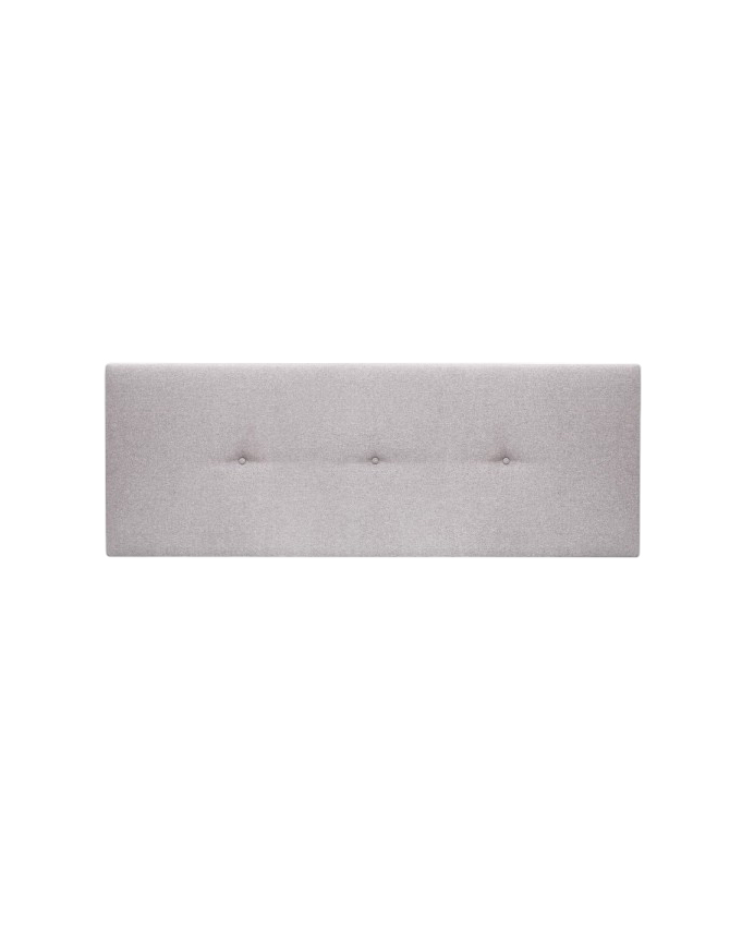 Deco wood Cabecero tapizado de poliester con botones en color lavanda de 90x60cm