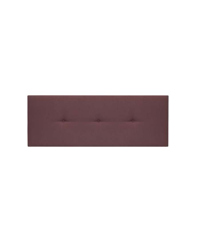 Deco wood Cabecero tapizado de poliester con botones en color teja de 90x60cm
