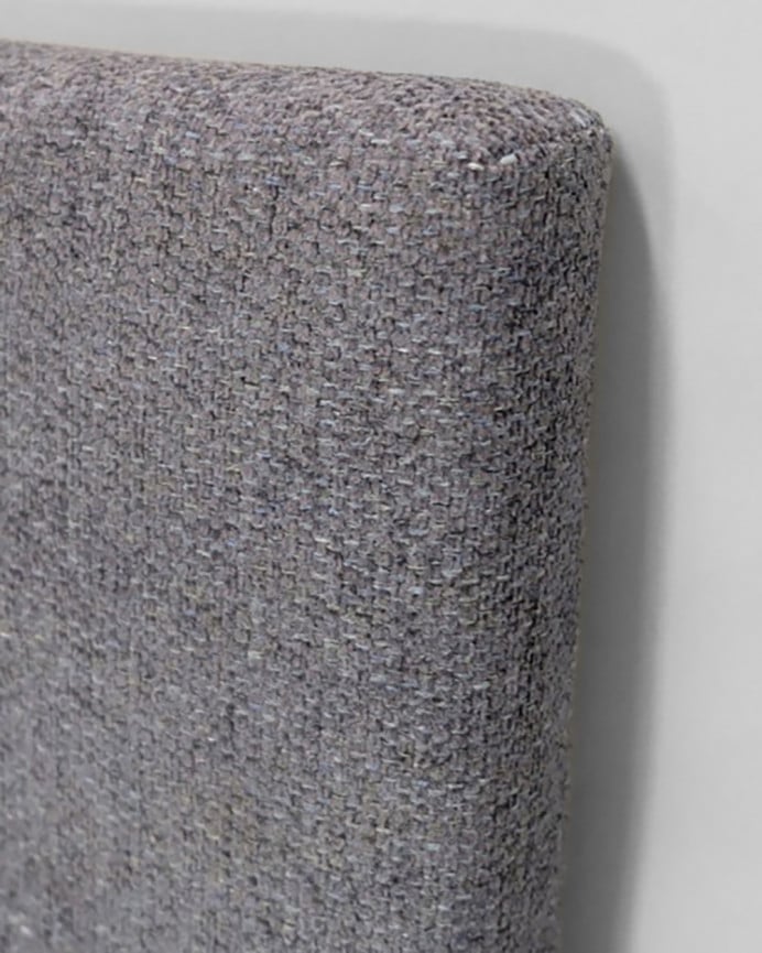 Deco Wood Cabecero Tapizado De Poliester Con Botones En Color Morado De 90x60cm