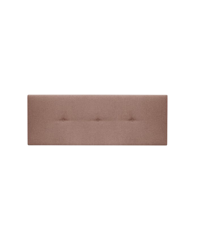 Deco wood Cabecero tapizado de poliester con botones en color naranja de 90x60cm