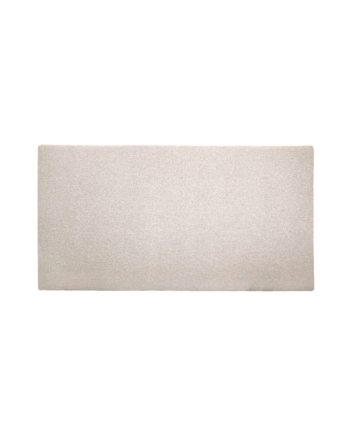Deco wood Cabecero tapizado de poliester liso en color beige de 90x80cm