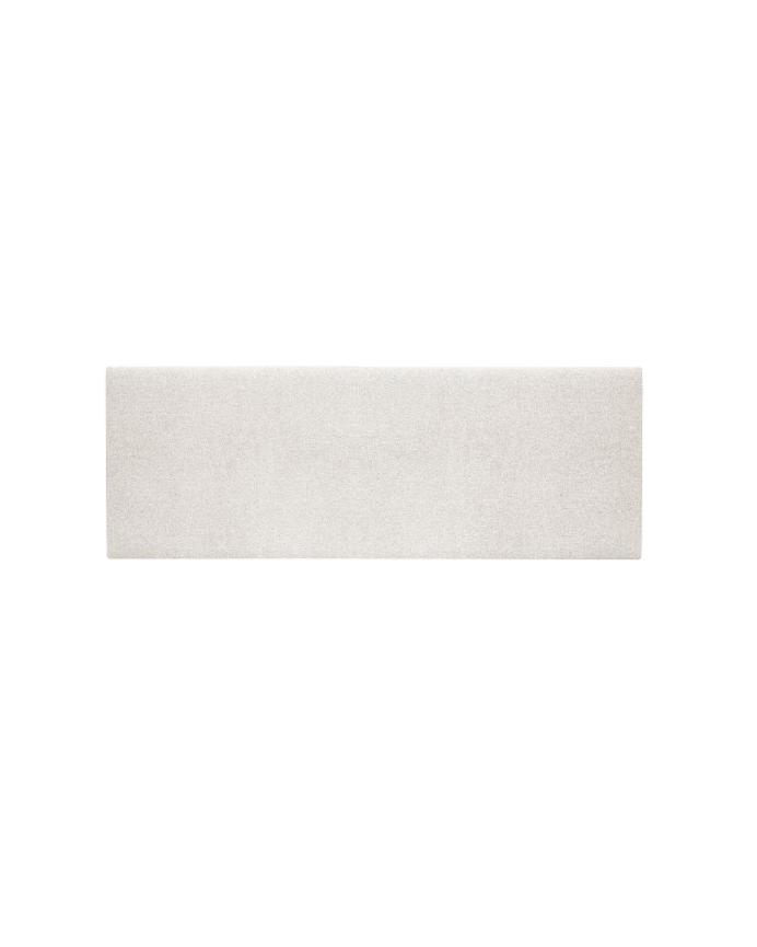 Deco wood Cabecero tapizado de poliester liso en color beige de 90x60cm
