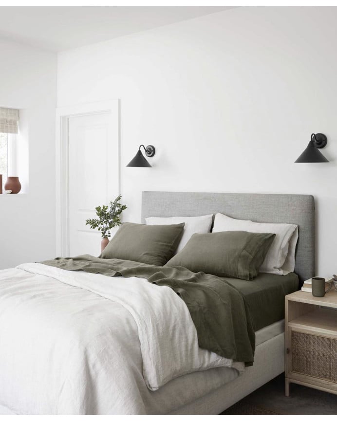 Deco Wood Cabecero Tapizado De Poliester Liso En Color Gris De 90x80cm