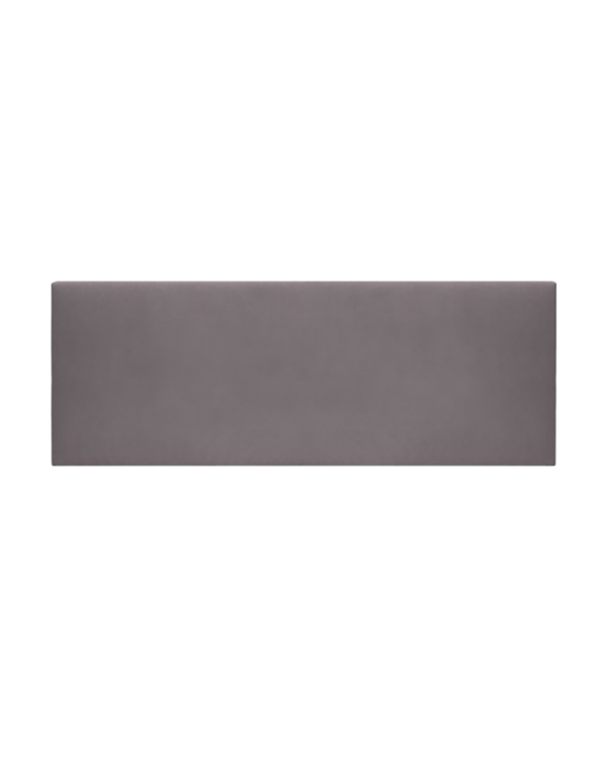 Deco wood Cabecero tapizado de poliester liso en color gris de 90x60cm
