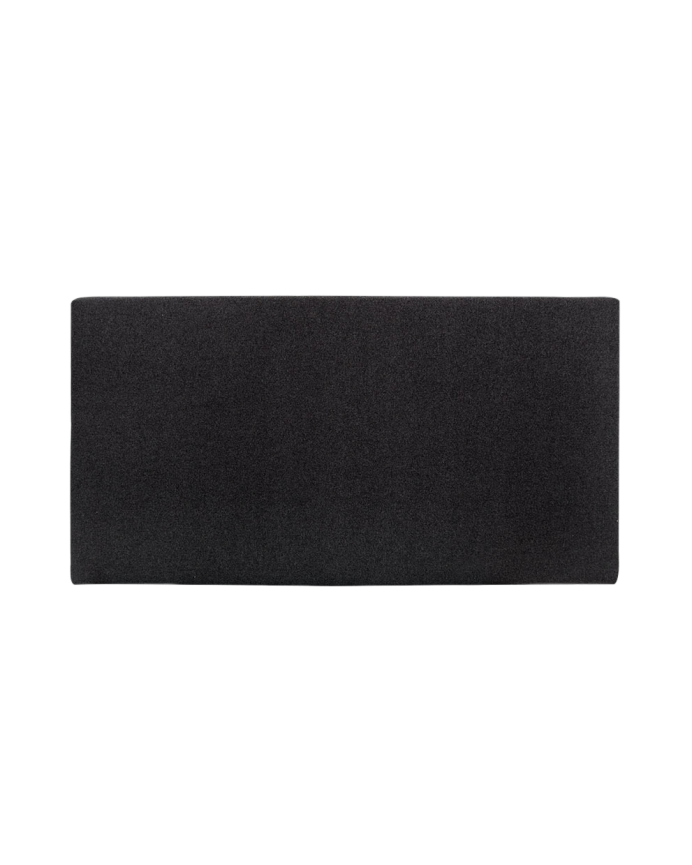 Deco wood Cabecero tapizado de poliester liso en color negro de 90x80cm