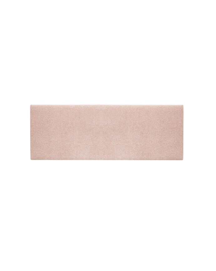 Deco wood Cabecero tapizado de poliester liso en color rosa palo de 90x60cm