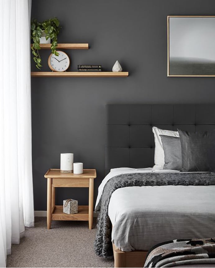 Deco Wood Cabecero Tapizado De Polipiel Con Pliegues En Color Negro De 90x80cm