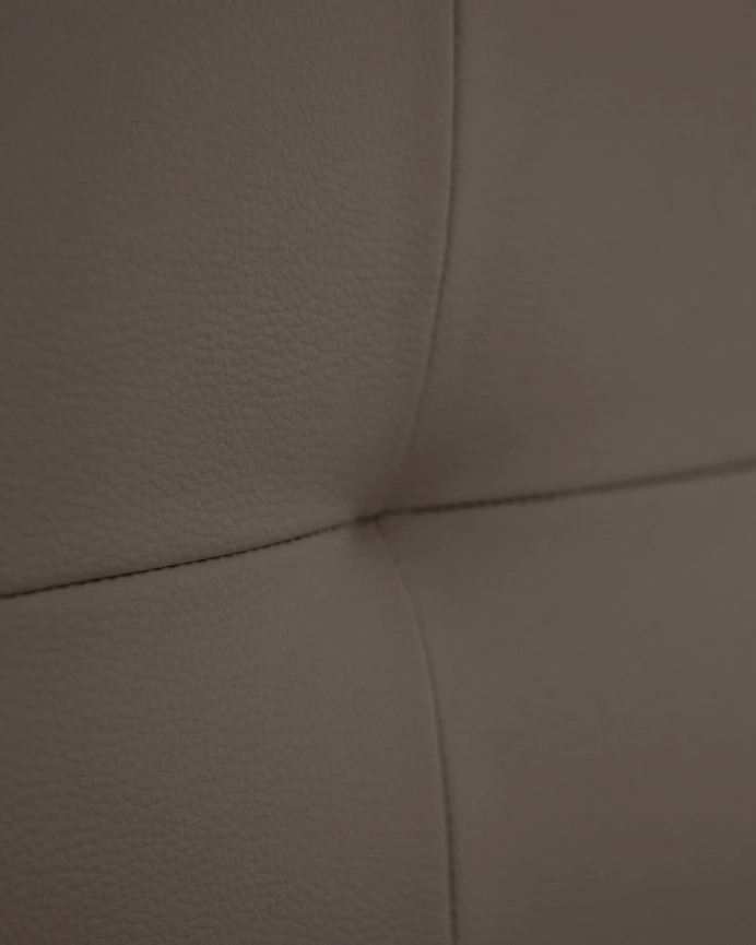 Deco Wood Cabecero Tapizado De Polipiel Con Pliegues En Color Marrón De 90x80cm