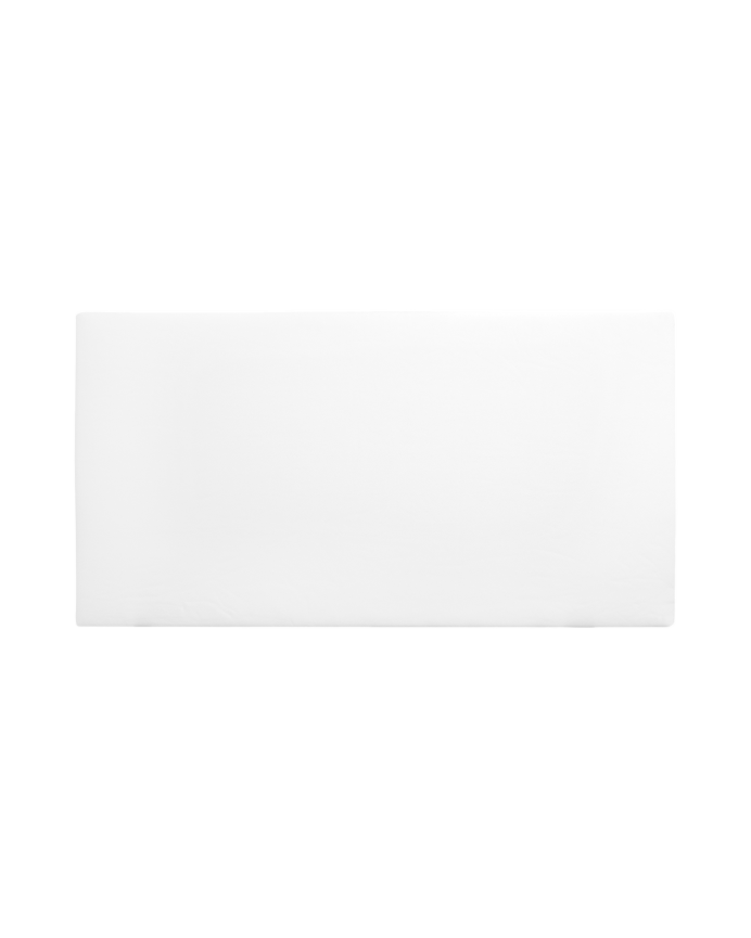 Deco wood Cabecero tapizado de polipiel liso en color blanco de 90x80cm