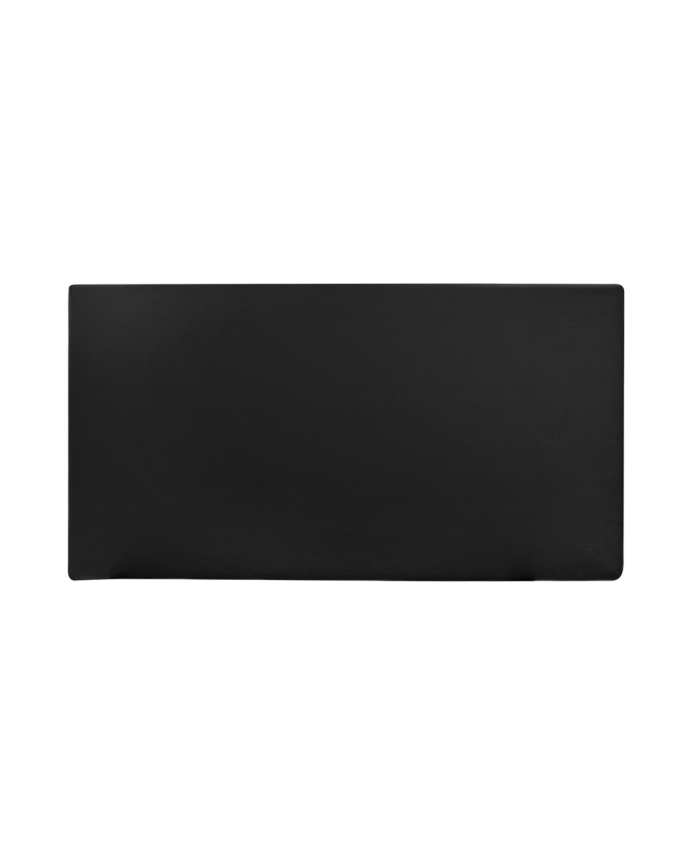 Deco wood Cabecero tapizado de polipiel liso en color negro de 90x80cm