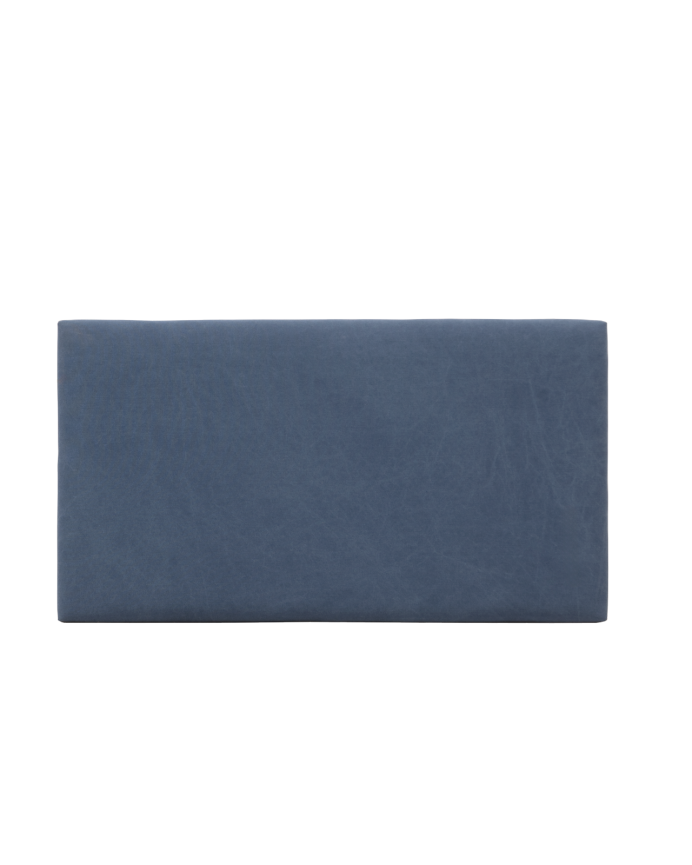 Deco wood Cabecero tapizado en color azul de 90x80cm