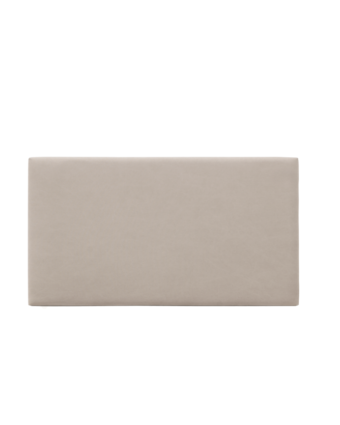 Deco wood Cabecero tapizado en color gris claro de 90x80cm