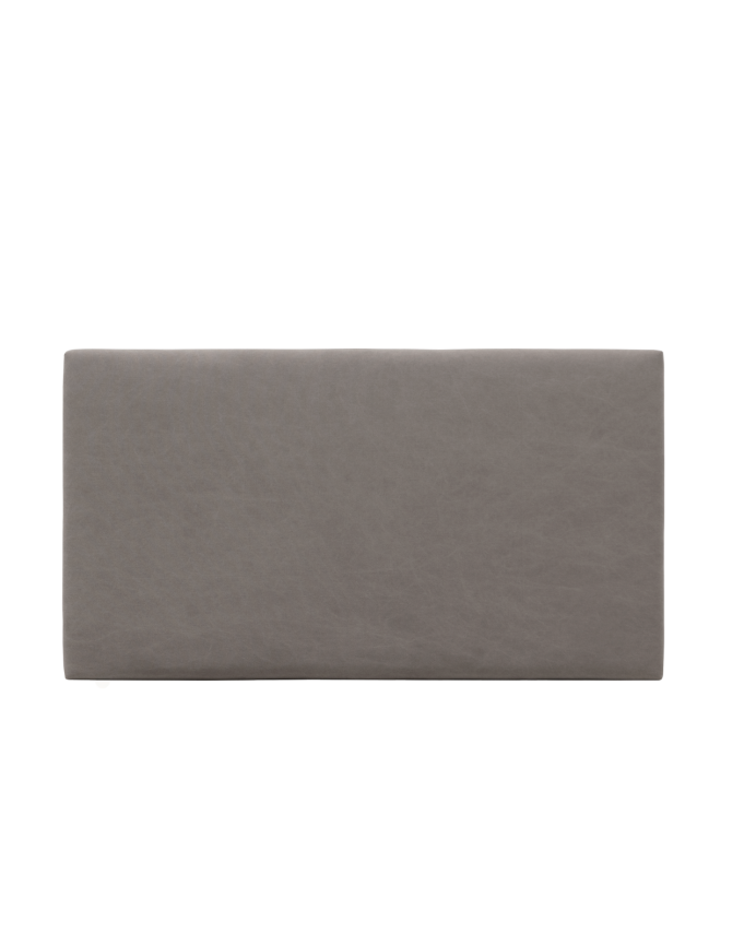 Deco wood Cabecero tapizado en color gris oscuro de 90x80cm