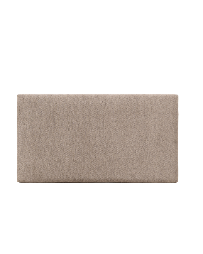 Deco wood Cabecero tapizado en color marrón claro de 90x80cm