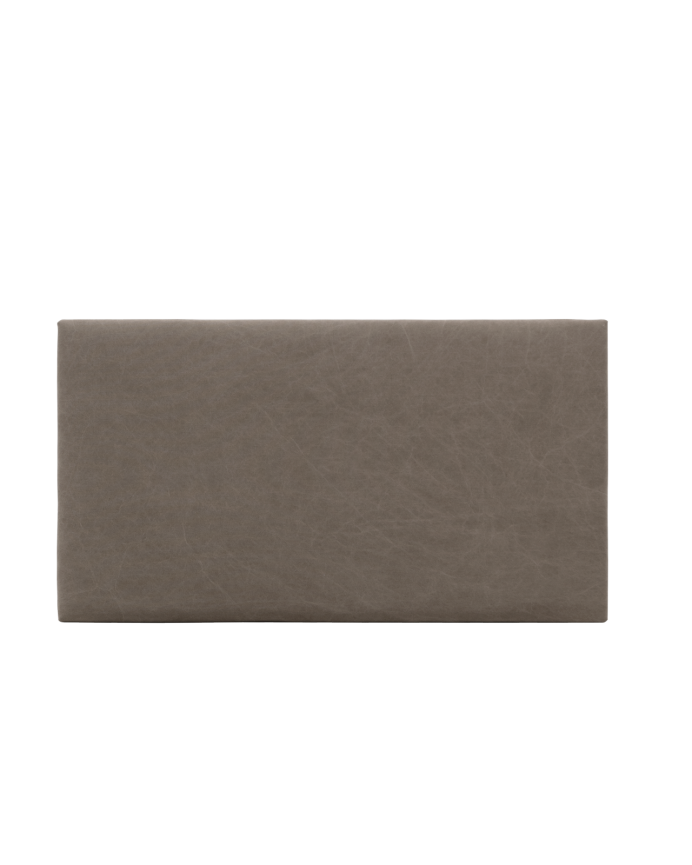 Deco wood Cabecero tapizado en color marrón de 90x80cm