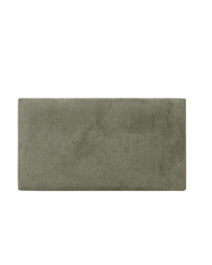 Deco wood Cabecero tapizado en color verde de 90x80cm