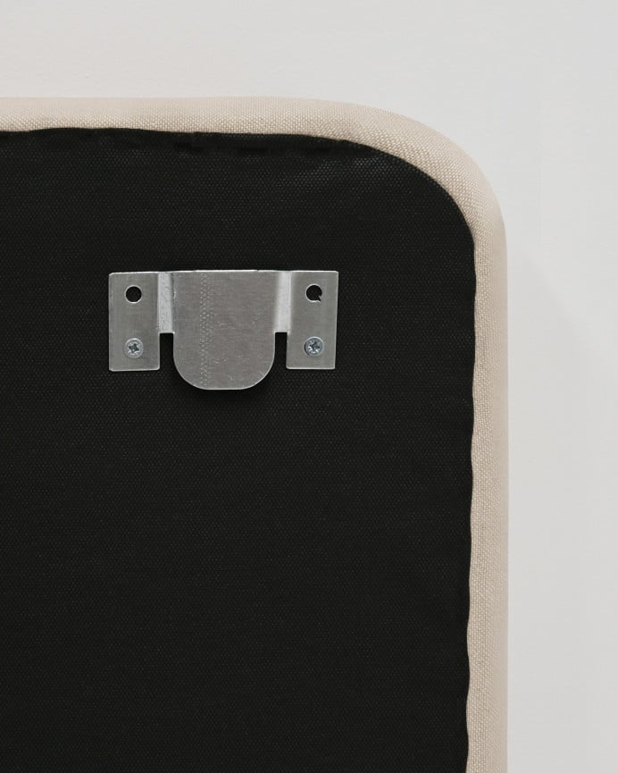 Deco Wood Cabecero Tapizado Horizontal Con Estructura De Madera Acabado En Beige De 150x80cm