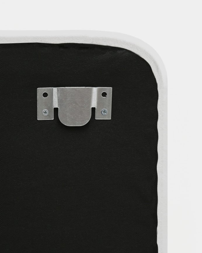 Deco Wood Cabecero Tapizado Horizontal Con Estructura De Madera Acabado En Blanco De 150x80cm