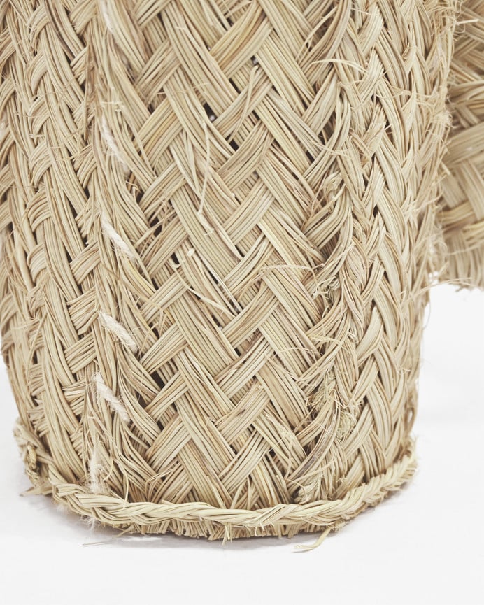 Deco Wood Cactus De Esparto Con Dos Maceteros Y Estructura De Madera Maciza De 70cm