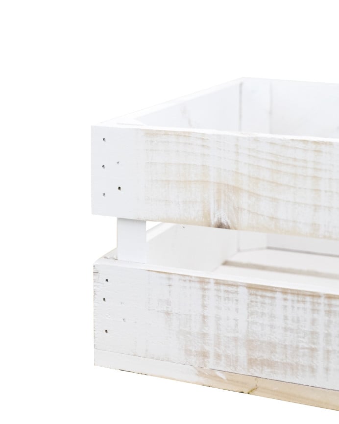 Deco Wood Caja De Madera Maciza Decapada De 49x30 5x17 5cm