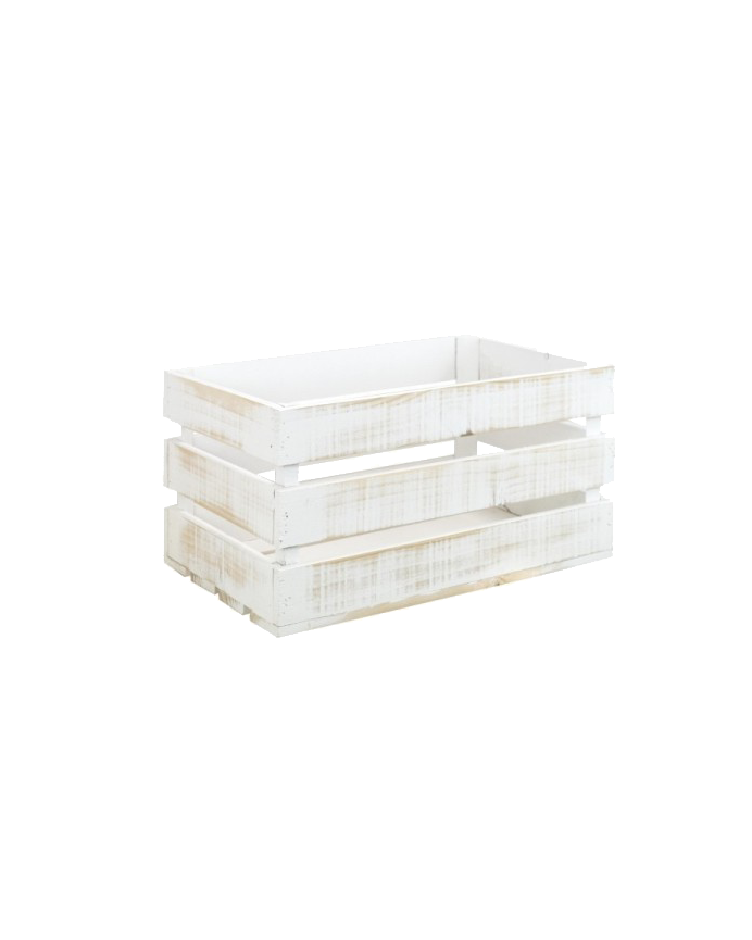 Deco wood Caja de madera maciza decapada de 49x30 5x25 5cm