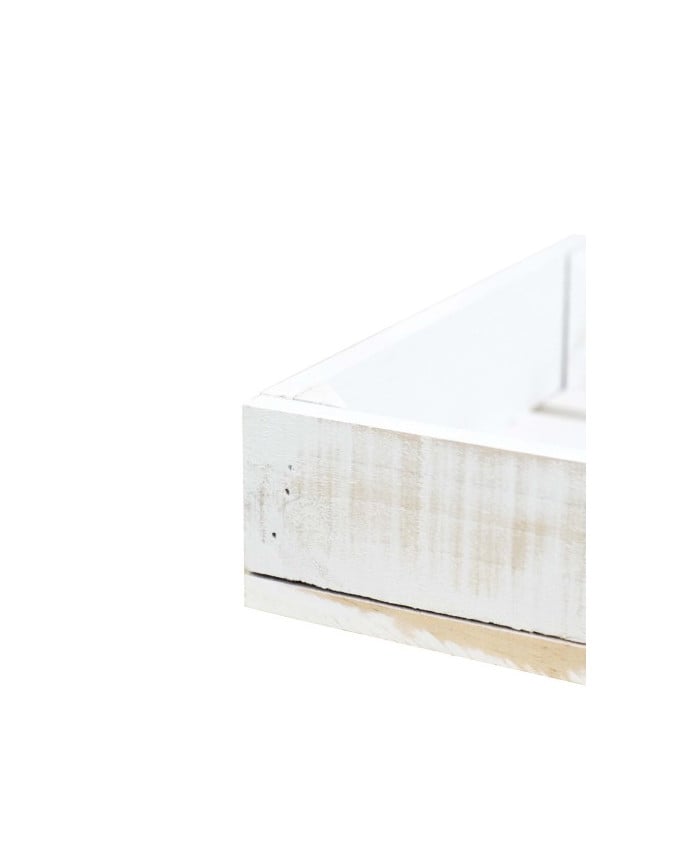 Deco Wood Caja De Madera Maciza Decapada De 49x30 5x7 5cm