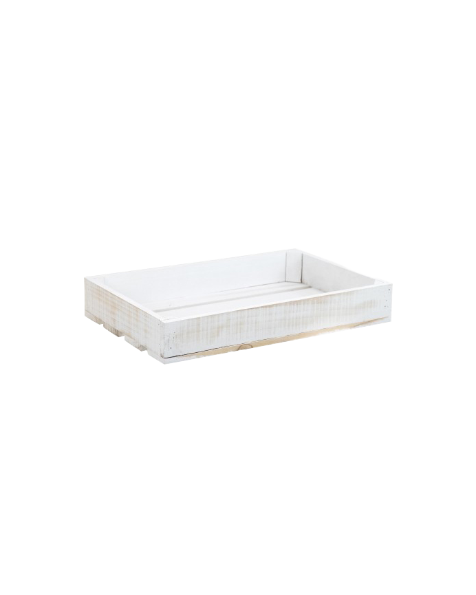 Deco wood Caja de madera maciza decapada de 49x30 5x7 5cm