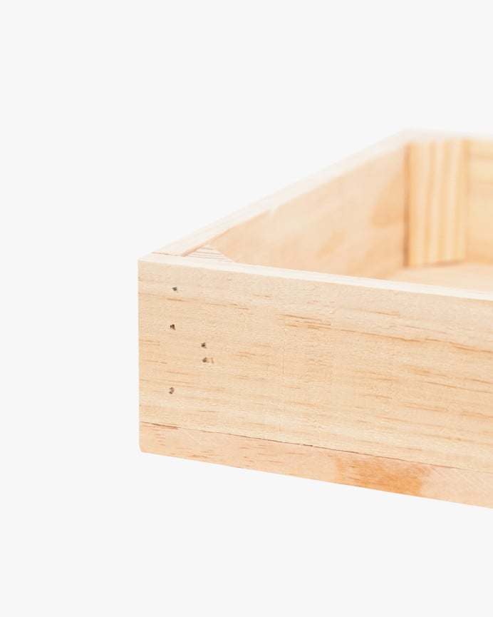 Deco Wood Caja De Madera Maciza En Tono Natural De 49x30 5x7 5cm