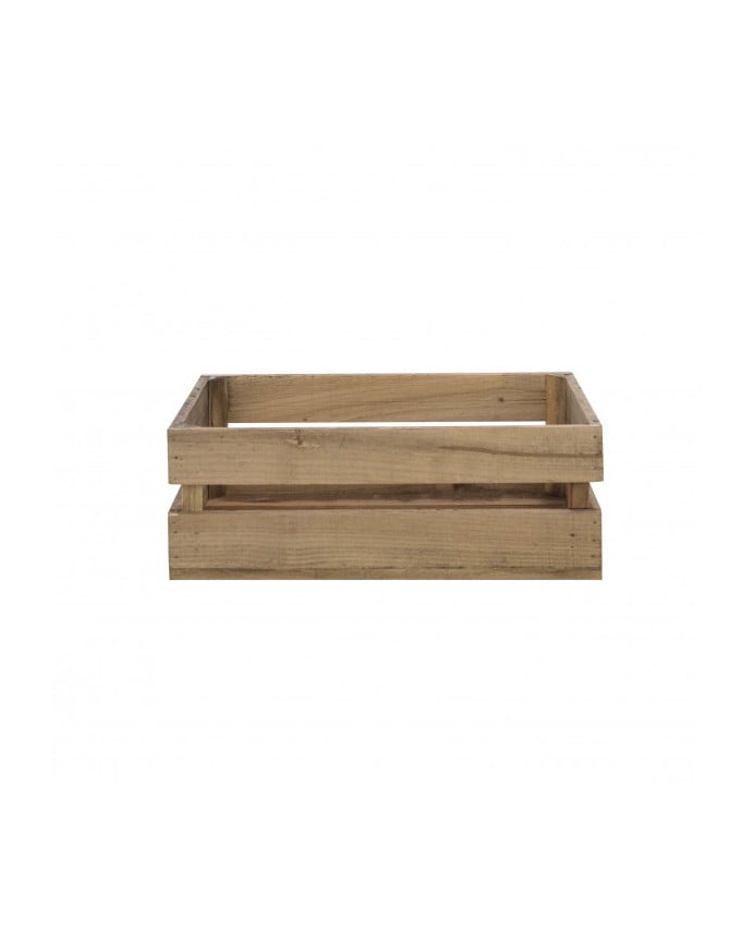 Deco Wood Caja De Madera Maciza En Tono Roble Oscuro De 49x30 5x17 5cm