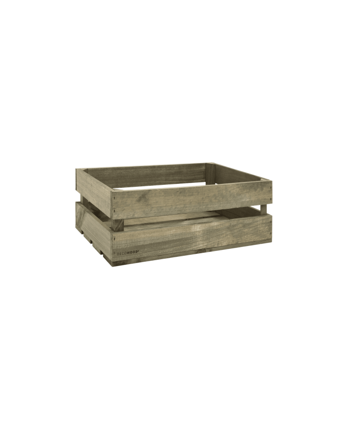 Deco wood Caja de madera maciza en tono verde de 49x30 5x17 5cm