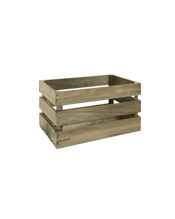Deco wood Caja de madera maciza en tono verde de 49x30 5x25 5cm