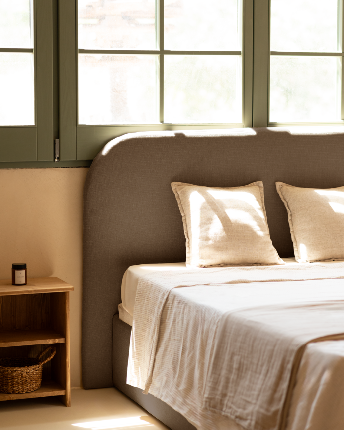 Deco Wood Cama Con Canapé Gris Oscuro Para Colchón De 90x200cm