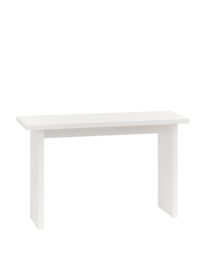 Deco wood Consola de madera maciza en tono blanco de 120x80cm