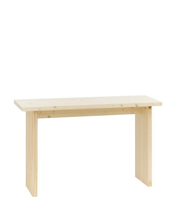 Deco wood Consola de madera maciza en tono natural de 120x80cm