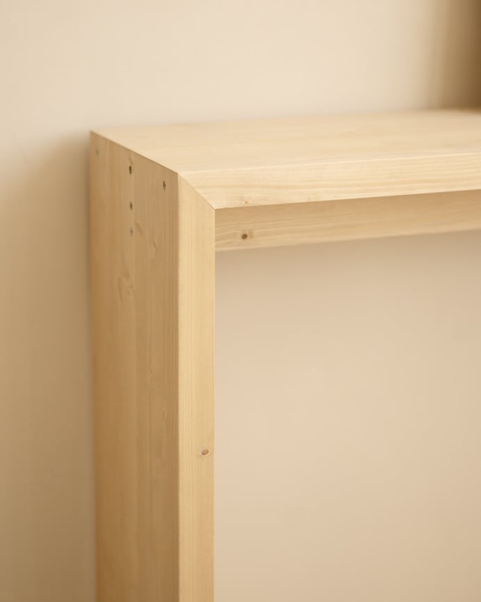 Deco Wood Consola De Madera Maciza En Tono Roble Medio De 120x80cm