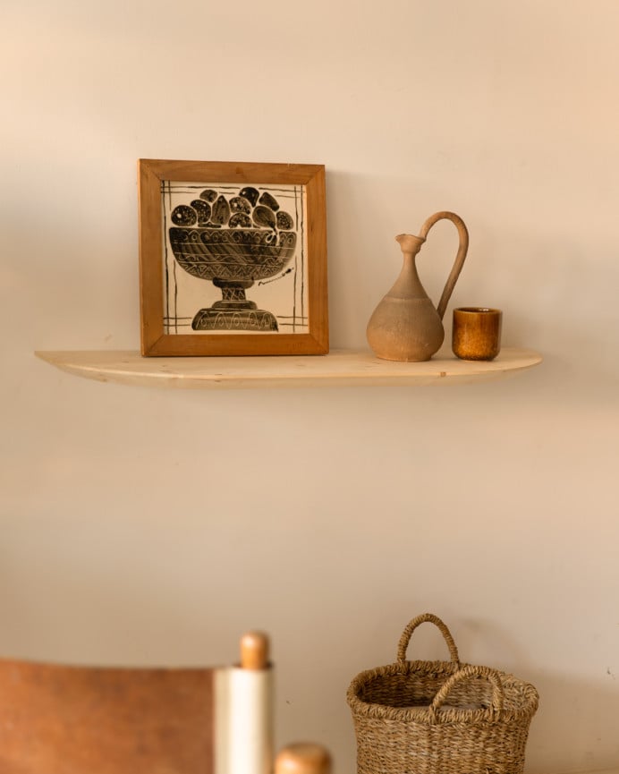 Deco Wood Consola Recibidor De Madera Maciza En Tono Natural 100cm