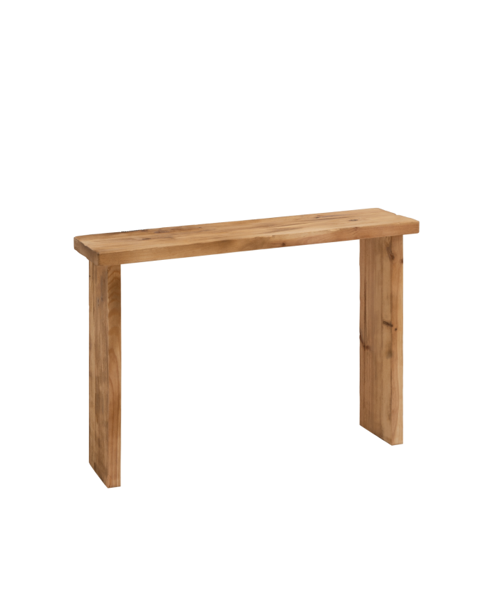 Deco Wood Consola Rústica De Madera Maciza De 120x80cm