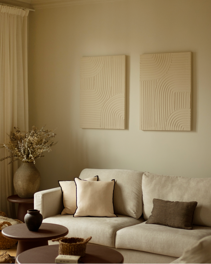 Deco Wood Cuadro Blanco Decorativo Sobre Algodón Con Bastidor De Madera Pintado Artesanalmente Con Pintura Al óleo De 80x60cm