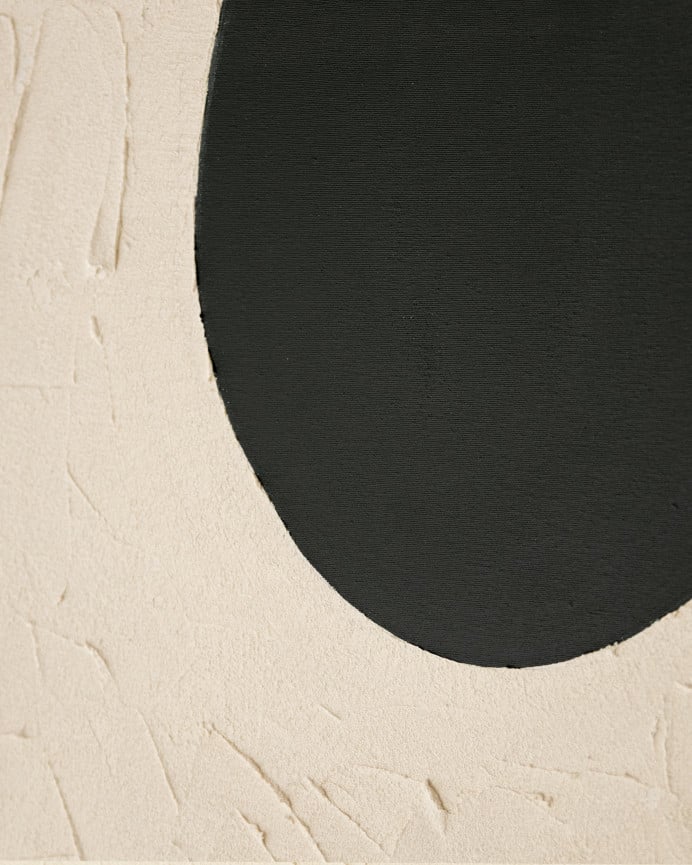 Deco Wood Cuadro Blanco Y Negro Decorativo Sobre Algodón Con Bastidor De Madera Pintado Artesanalmente Con Pintura Al óleo De 80x60cm