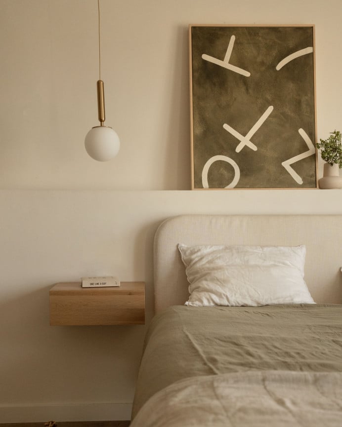 Deco Wood Cuadro Verde Y Blanco Decorativo Sobre Algodón Con Bastidor De Madera Pintado Artesanalmente Con Pintura Al óleo De 80x60cm