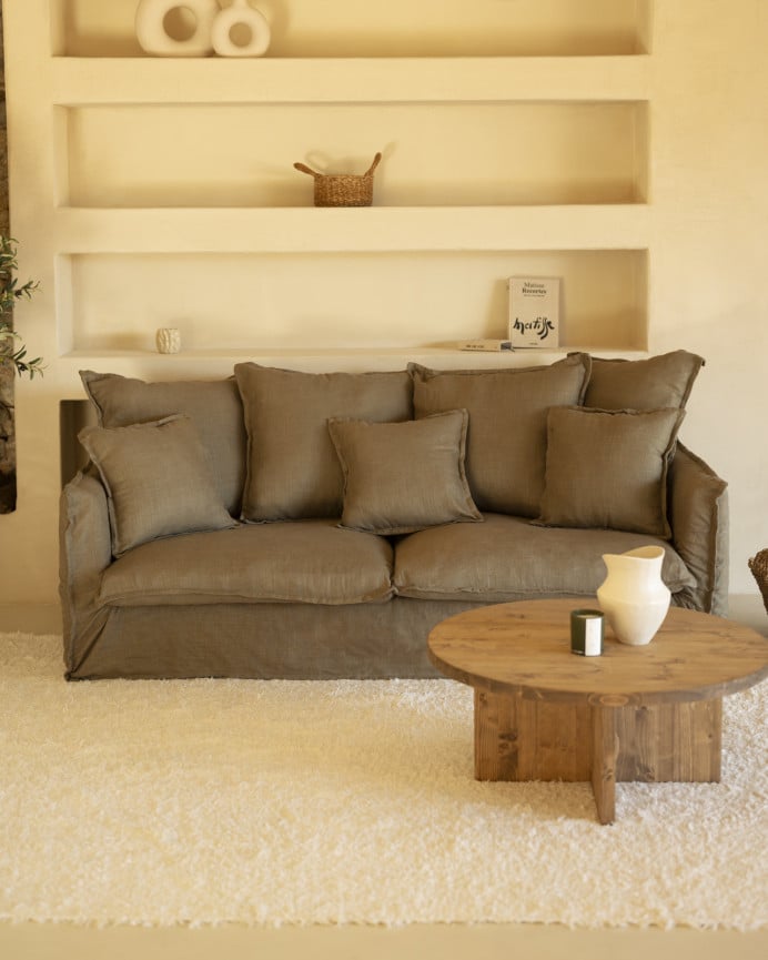 Deco Wood Alfombra De Algodón Cruda De 70x130cm